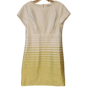 Ted Baker London Stripe Parri Dress in Lime and‎ White Size TB 3